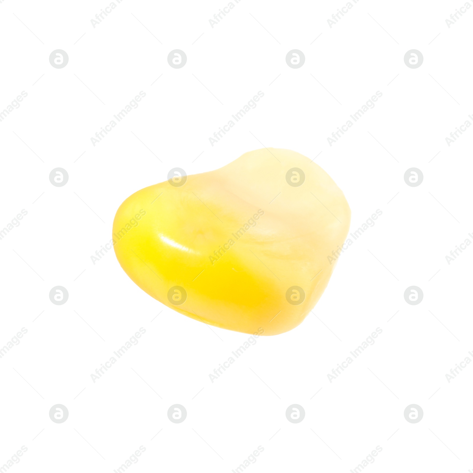 Photo of One fresh corn kernel isolated on white