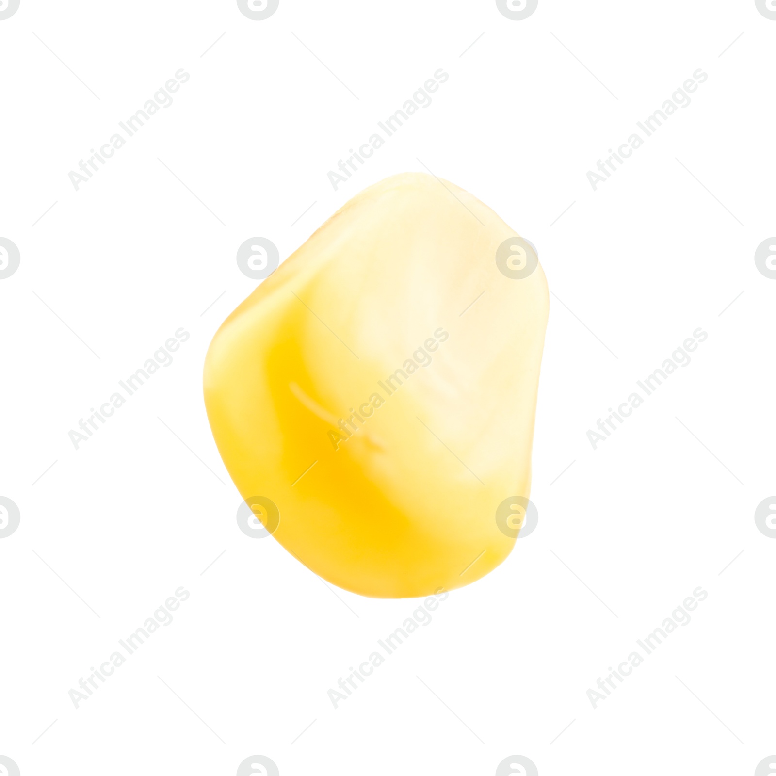 Photo of One fresh corn kernel isolated on white