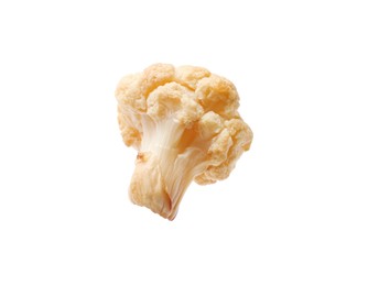 Photo of Piece of tasty baked cauliflower on white background