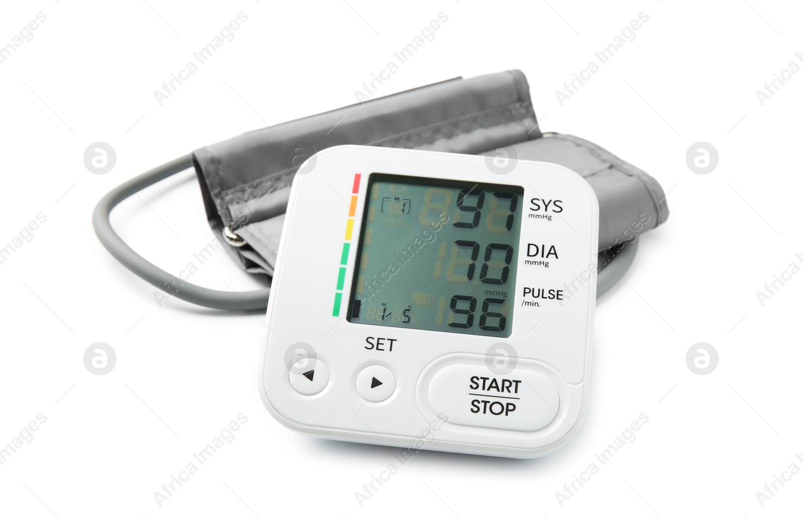 Photo of Blood pressure measuring device isolated on white