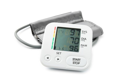 Photo of Blood pressure measuring device isolated on white