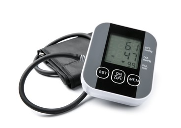 Photo of Blood pressure measuring device isolated on white