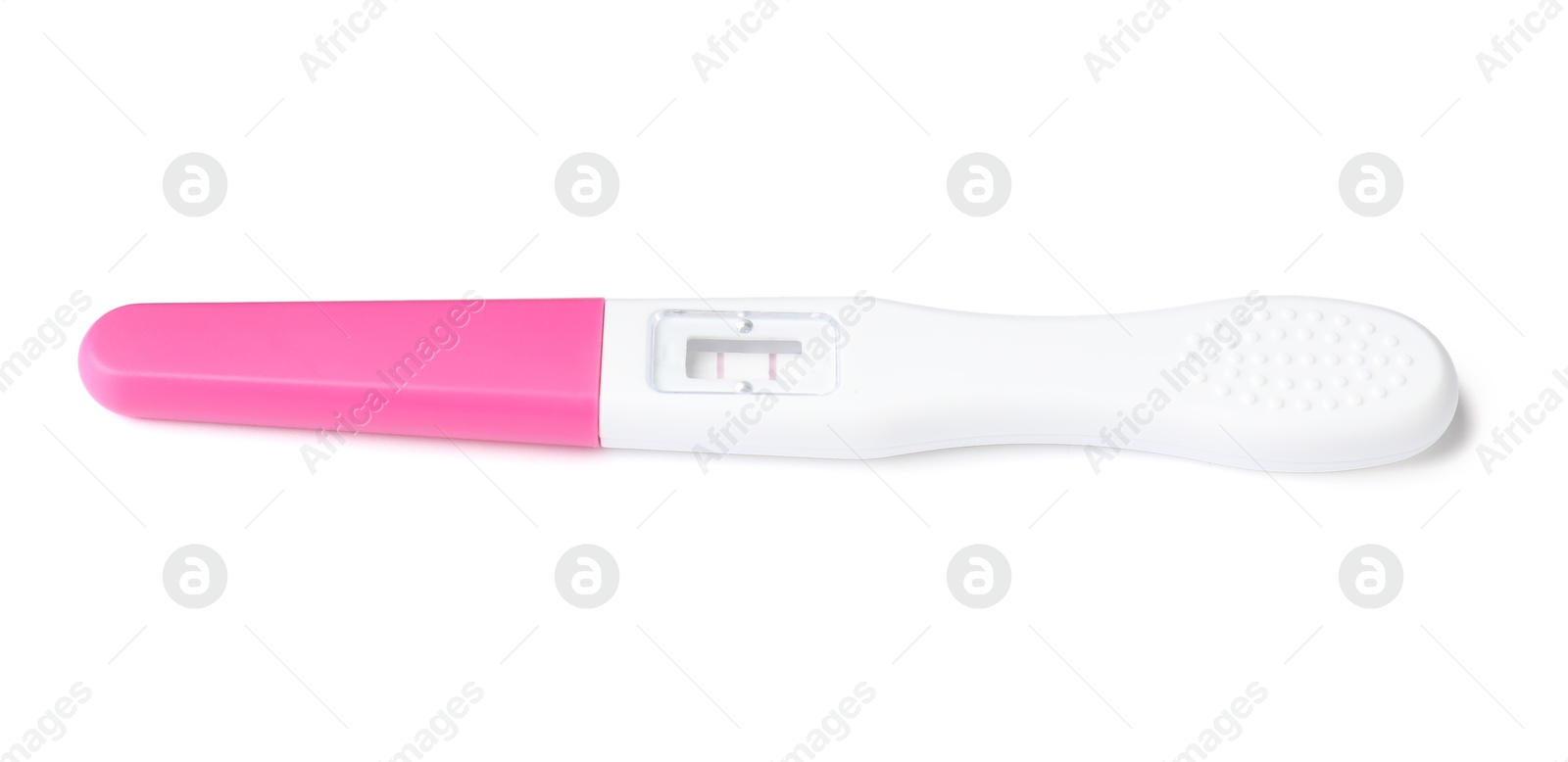 Photo of One plastic pregnancy test isolated on white