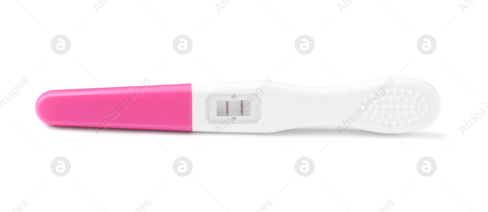 Photo of One plastic pregnancy test isolated on white