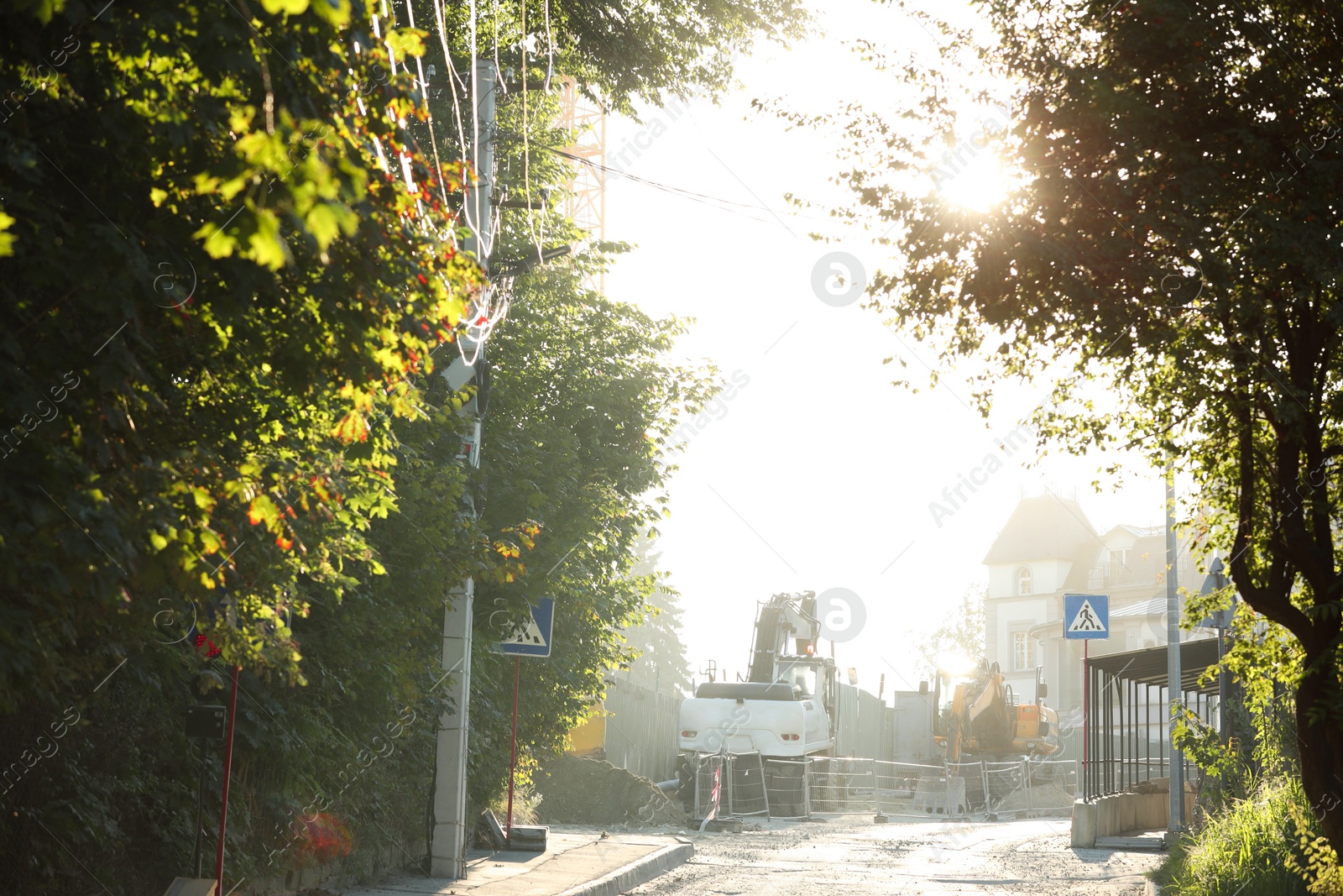 Photo of Beautiful view of city with trees in morning