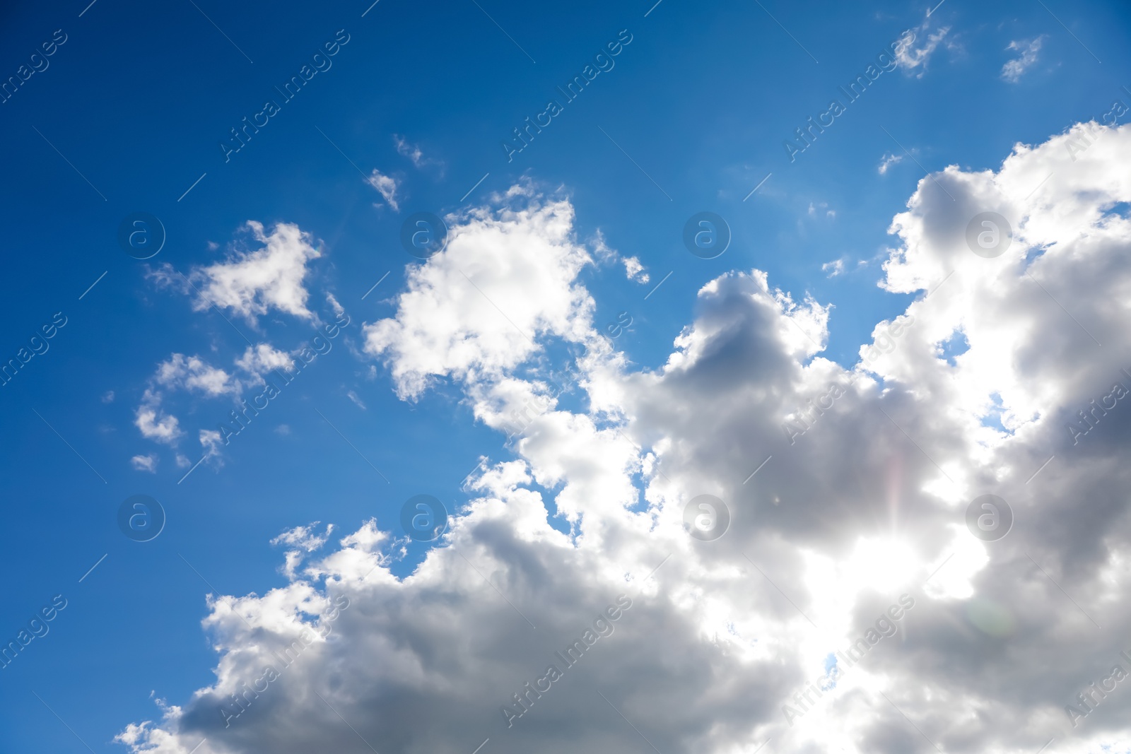 Photo of Picturesque view of blue sky with fluffy clouds