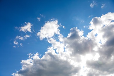 Photo of Picturesque view of blue sky with fluffy clouds