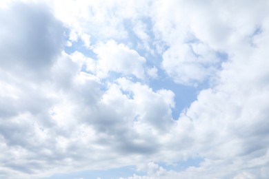 Photo of Beautiful view of blue sky with fluffy clouds