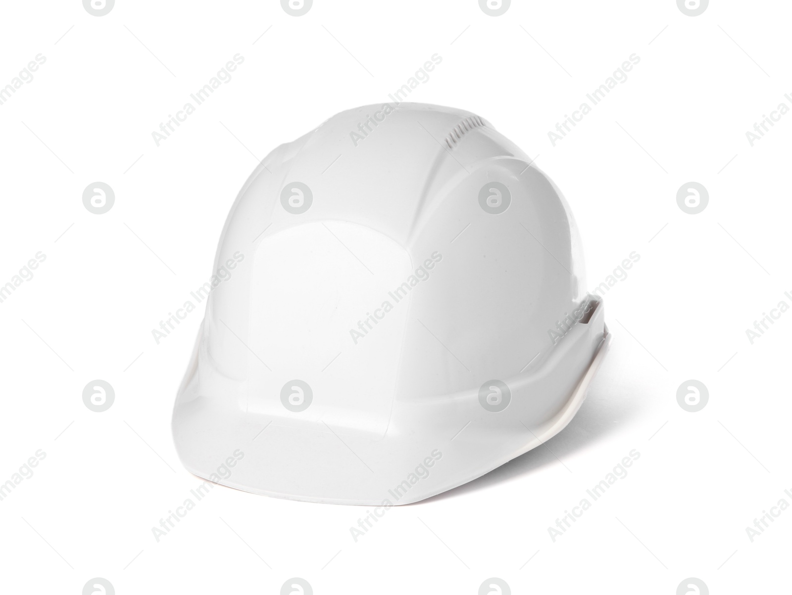 Photo of One hard hat isolated on white. Safety equipment