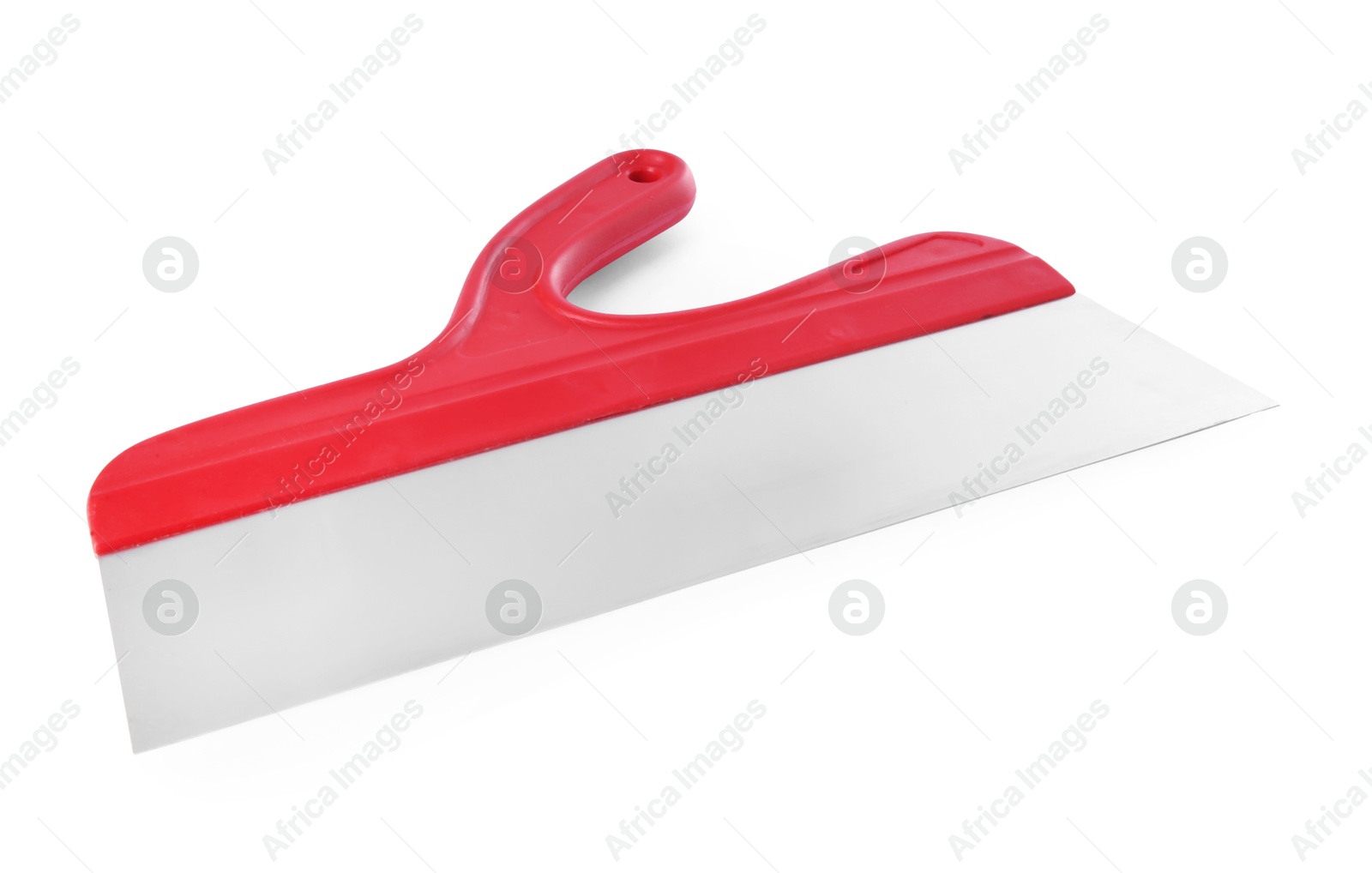 Photo of One putty knife isolated on white. Construction tool