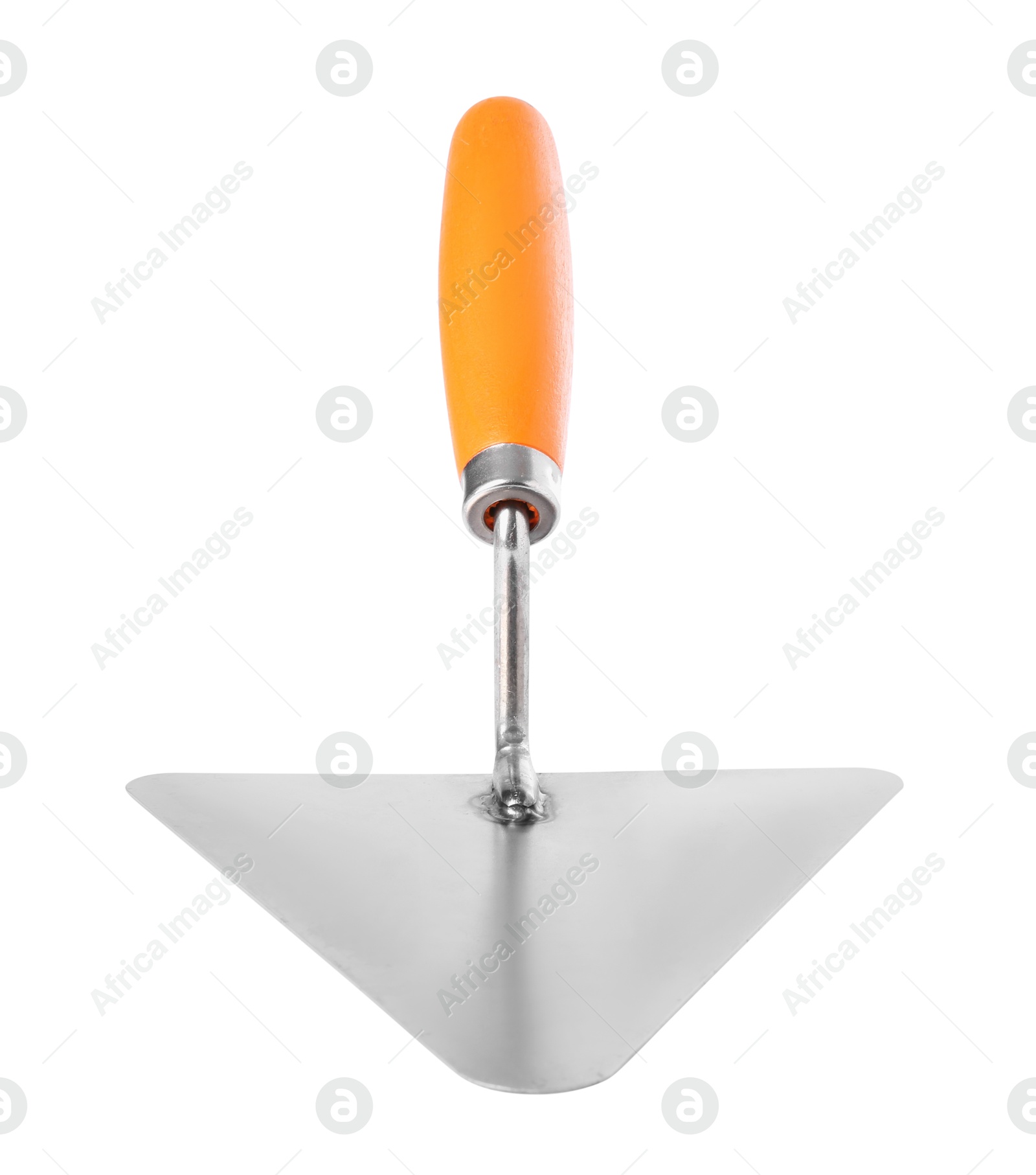 Photo of One trowel isolated on white. Construction tool