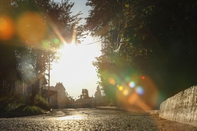 Photo of Beautiful view of city with trees in morning