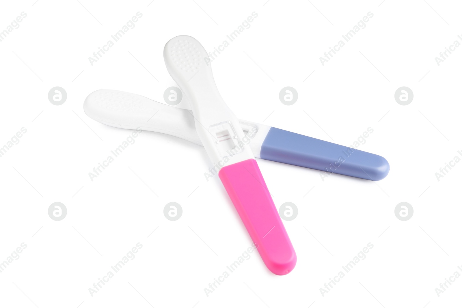 Photo of Two plastic pregnancy tests isolated on white