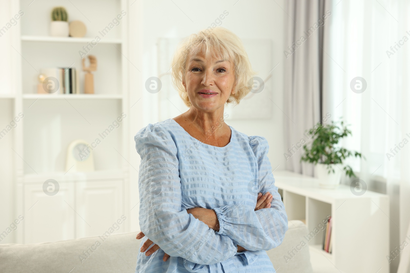 Photo of Portrait of beautiful senior woman at home