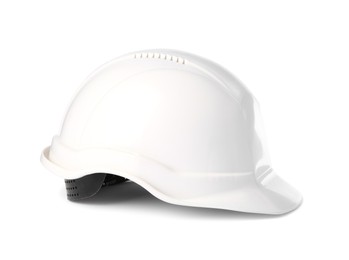 Photo of One hard hat isolated on white. Safety equipment