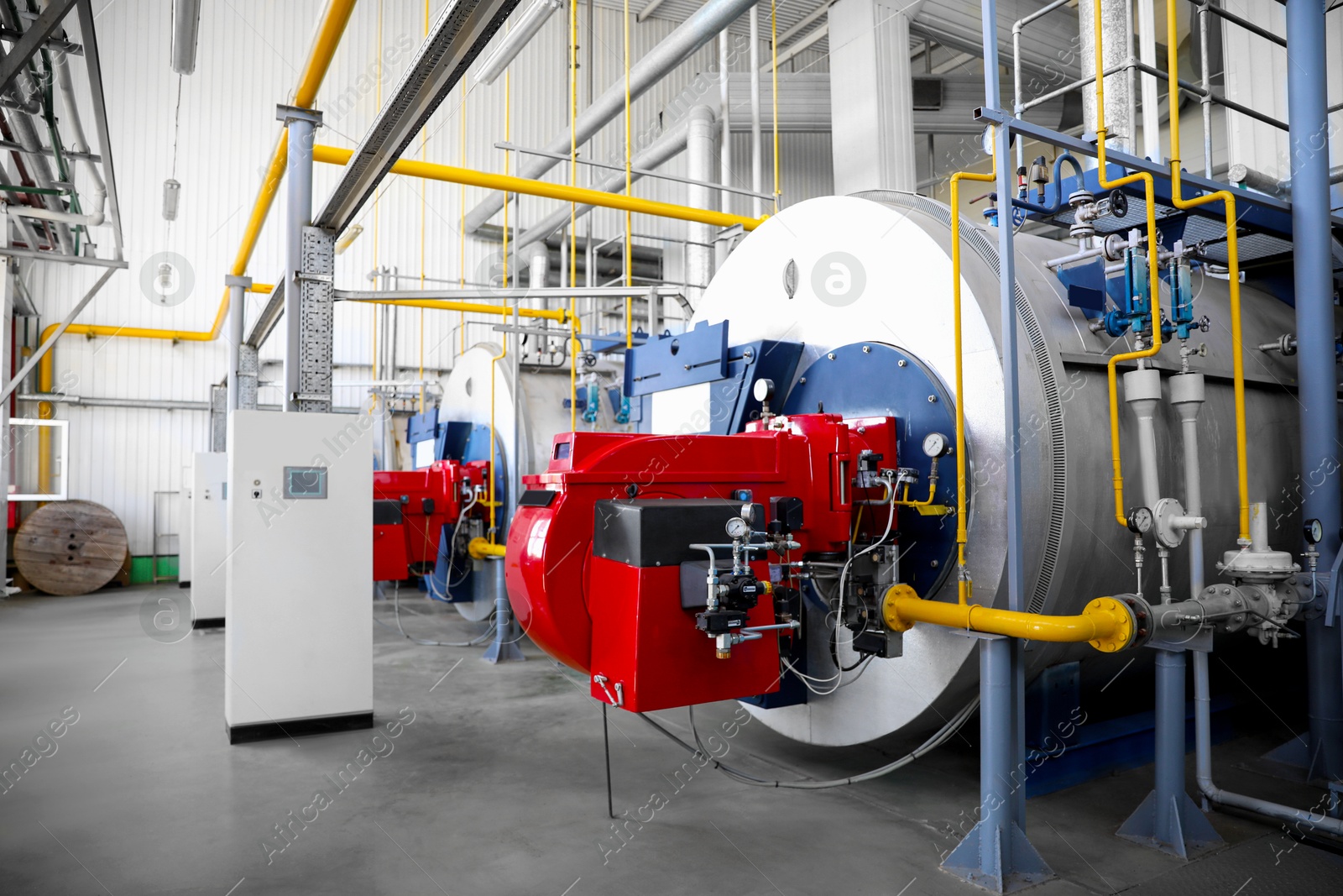 Photo of Modern granary with different equipment, inside view