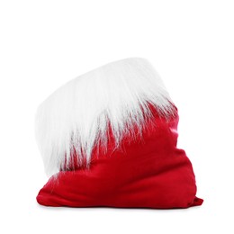 Photo of Red Santa Claus bag isolated on white