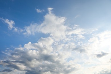 Photo of Beautiful view of blue sky with fluffy clouds