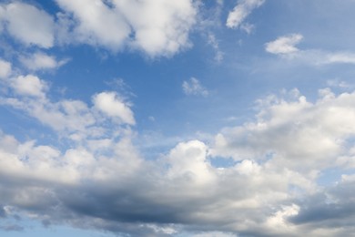 Photo of Beautiful view of blue sky with fluffy clouds