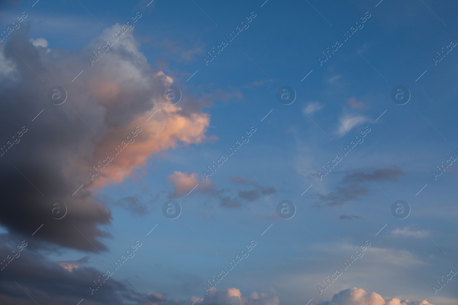 Photo of Beautiful view of blue sky with fluffy clouds