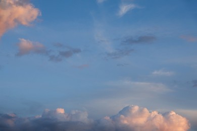 Photo of Beautiful view of blue sky with fluffy clouds