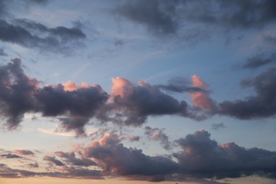 Photo of Beautiful view of blue sky with fluffy clouds