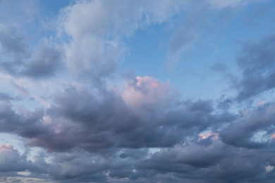 Photo of Beautiful view of blue sky with fluffy clouds