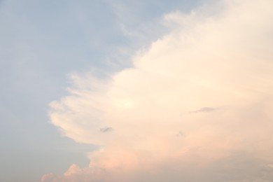 Photo of Beautiful view of blue sky with fluffy clouds