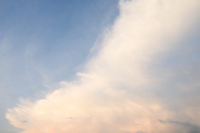 Photo of Beautiful view of blue sky with fluffy clouds