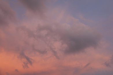 Photo of Beautiful view of blue sky with fluffy clouds