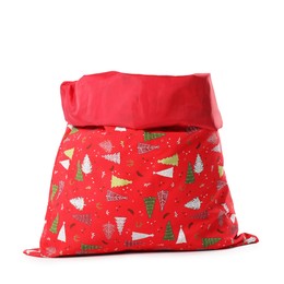 Photo of One red Santa's bag isolated on white