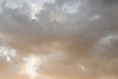 Photo of Beautiful view of sky with fluffy clouds