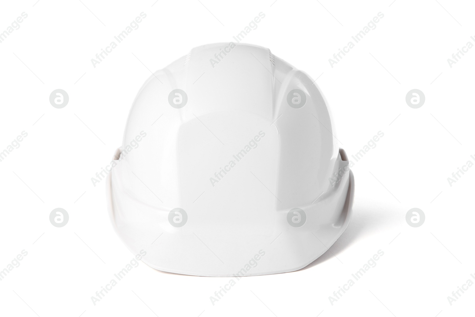 Photo of One hard hat isolated on white. Safety equipment