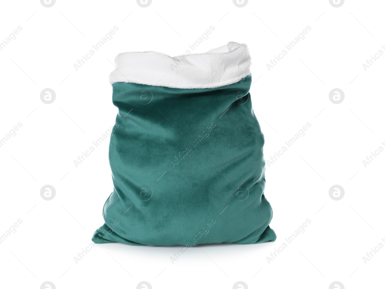 Photo of Green Santa Claus bag isolated on white