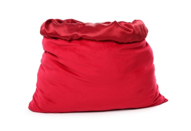 Photo of One red Santa's bag isolated on white