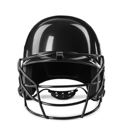 One black baseball helmet isolated on white