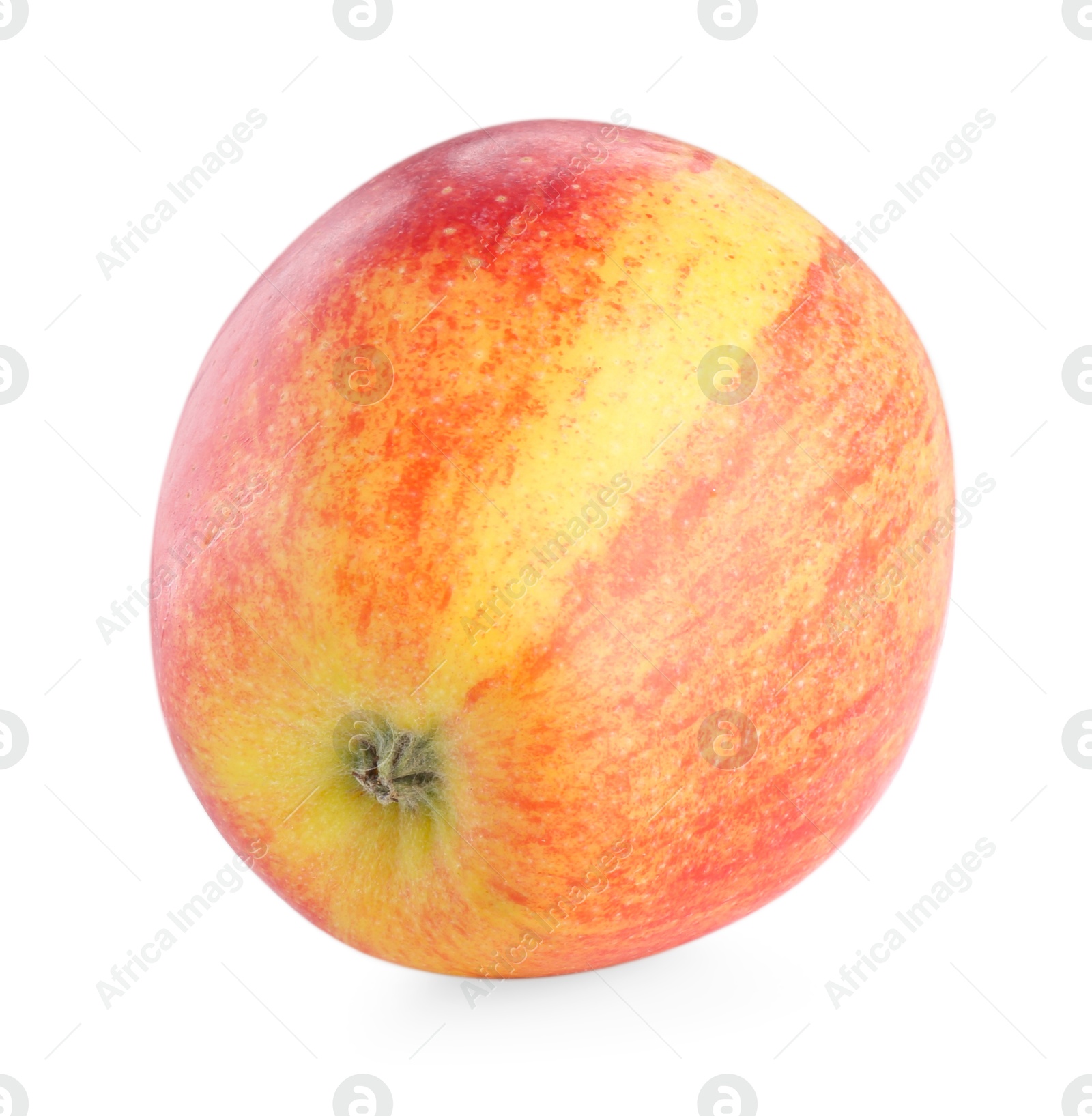 Photo of One fresh red apple isolated on white