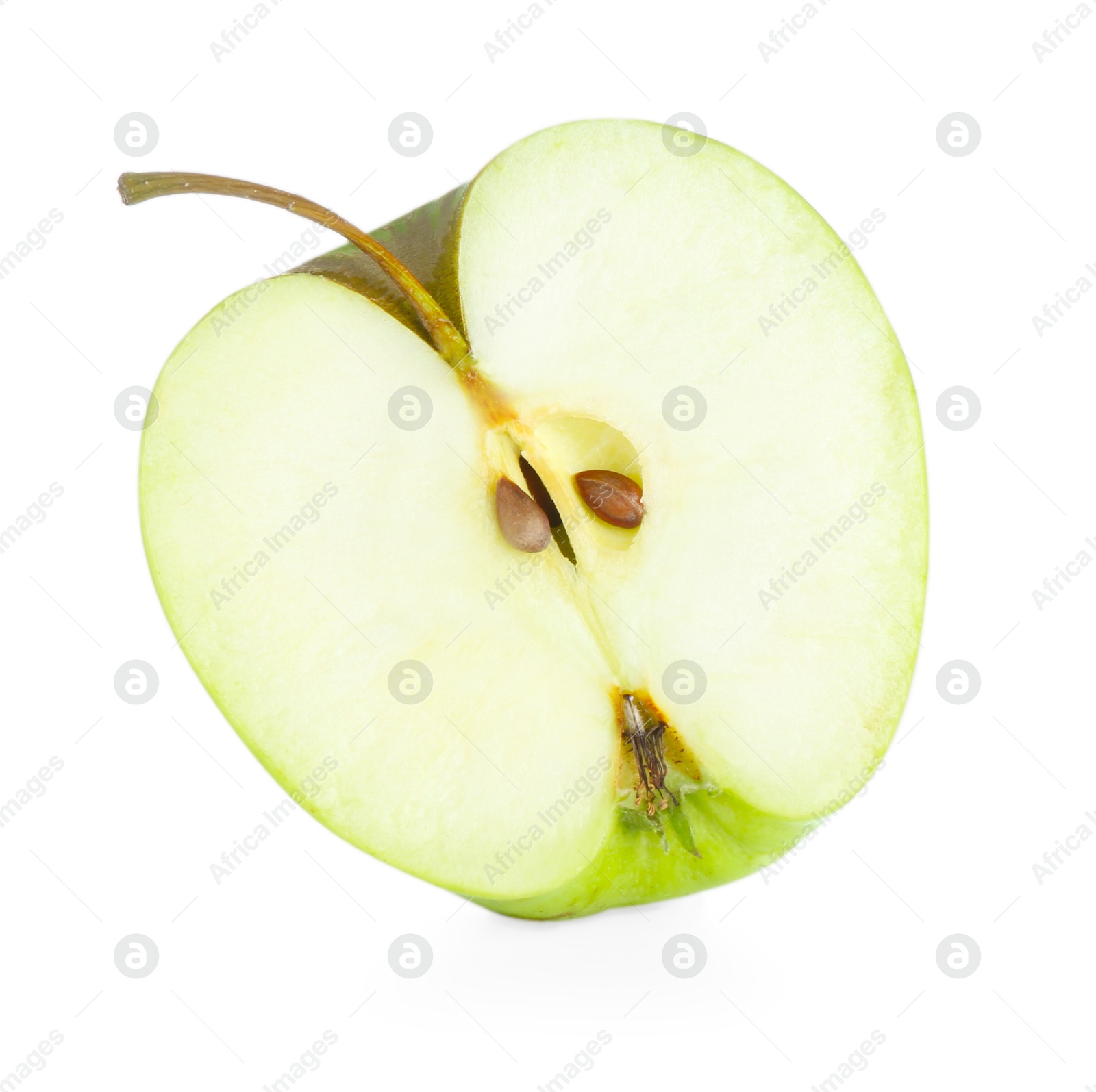 Photo of Half of fresh apple isolated on white