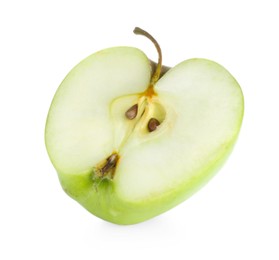 Photo of Half of fresh apple isolated on white