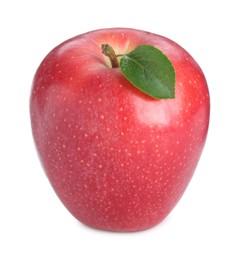 Photo of One fresh red apple isolated on white