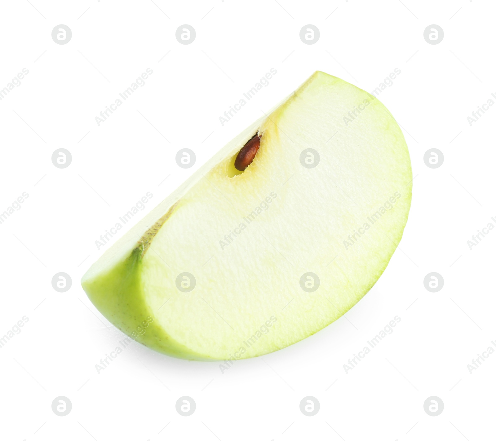 Photo of Slice of fresh ripe apple isolated on white