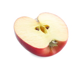 Photo of Half of red apple isolated on white