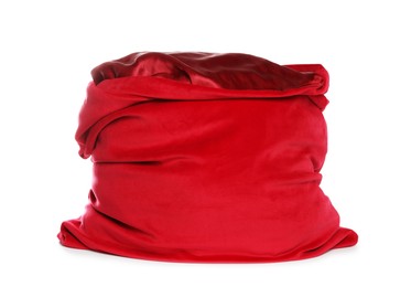 Photo of One red Santa's bag isolated on white