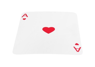 Poker game. One playing card isolated on white