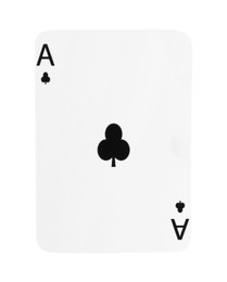 Poker game. One playing card isolated on white