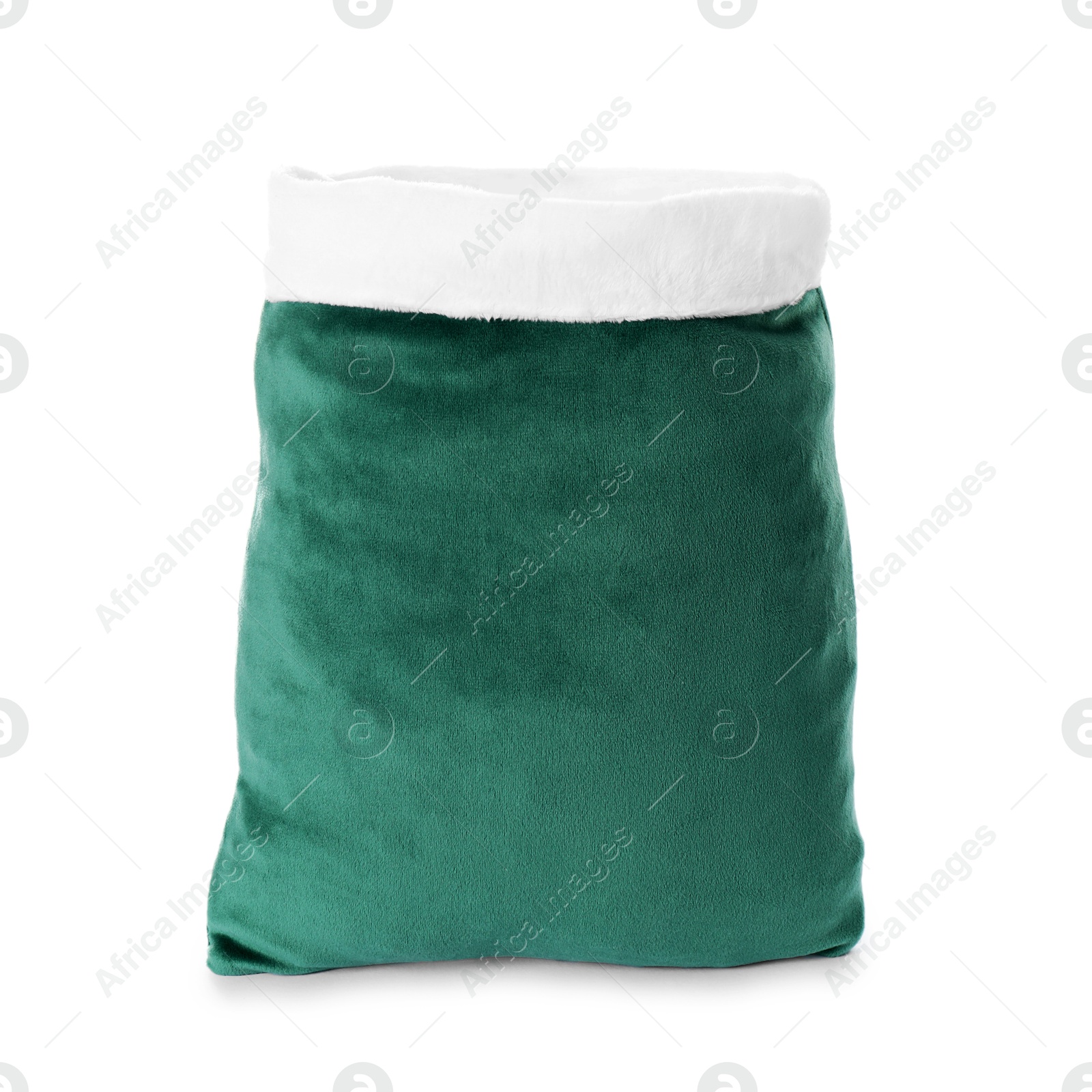 Photo of Green Santa Claus bag isolated on white