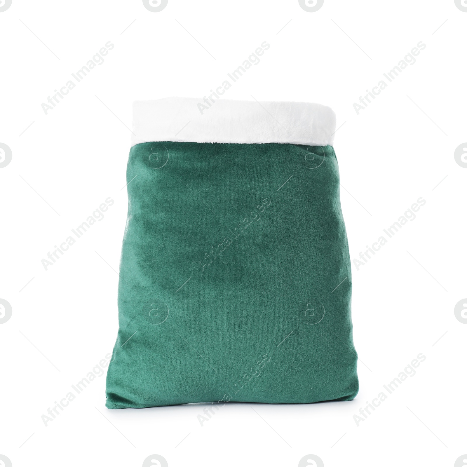 Photo of Green Santa Claus bag isolated on white