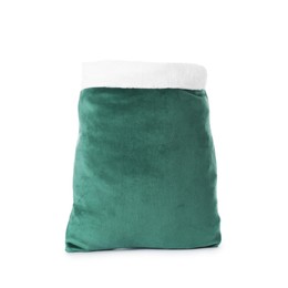 Photo of Green Santa Claus bag isolated on white