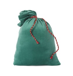 Photo of Green Santa Claus bag isolated on white