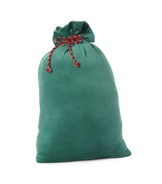 Photo of Green Santa Claus bag isolated on white